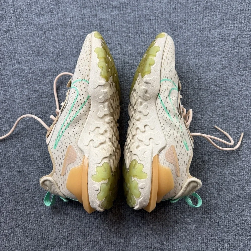 Nike React Vision CI7523-201‎ Mens 9.5 Beige Green Lifestyle Sneakers Y2K